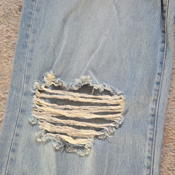 Hidden Nori High Rise Extra Wide Leg Distressed Light Blue Women's Jeans - Picture 5 of 9